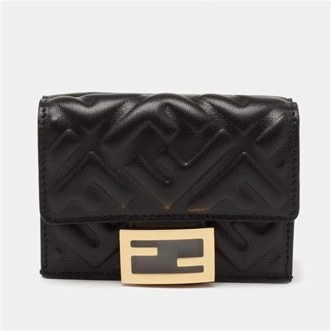 fendi garuffe black blouse|Fendi leather wallet.